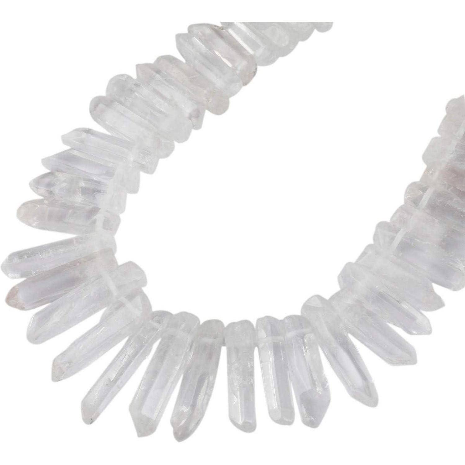 Perlen Titanium natürlicher Bergkristall Poliert 13mm 42mm Perlen