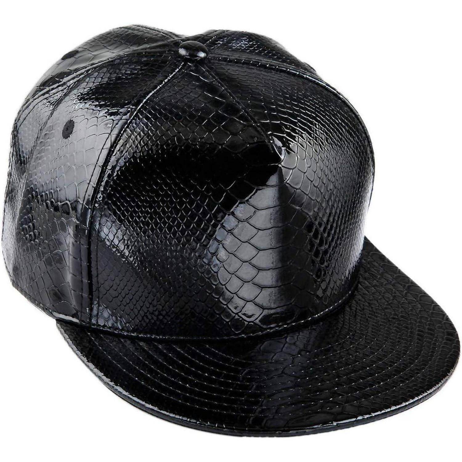 Snapback Kappe Unisex Hip Hop Einheitsgröße Schwarz(einstellbar)