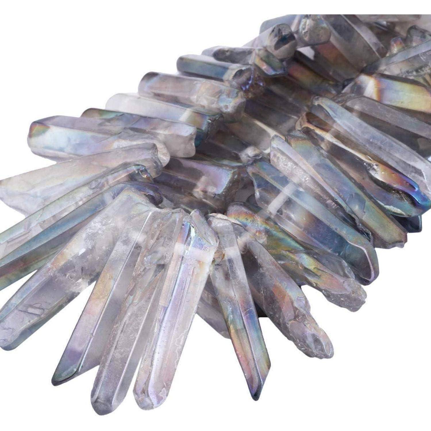 Perlen Titanium Kristall Transparent Regenbogen grob 13mm 45mm Perlen