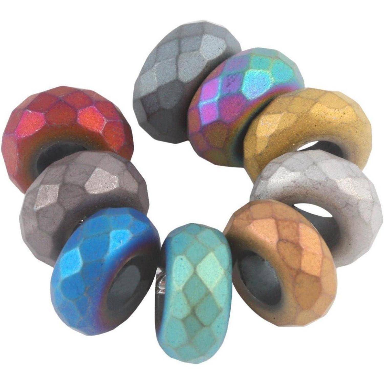 Schmuckperlen Facettierter Hämatit (14mmx7mm, Packung mit 20 Stück)