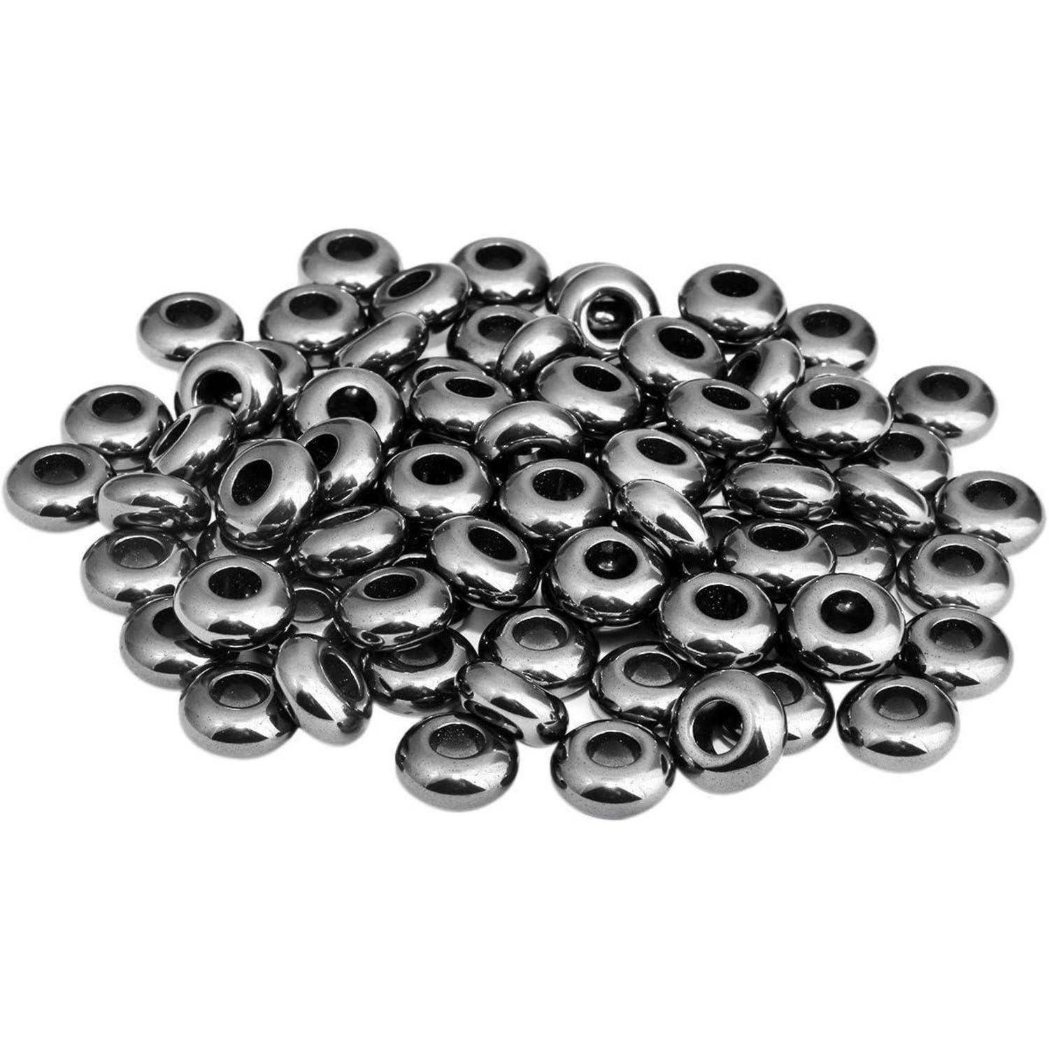 Schmuckperlen Rondelle Hämatit 14mmx6mm Packung mit 20 Stück