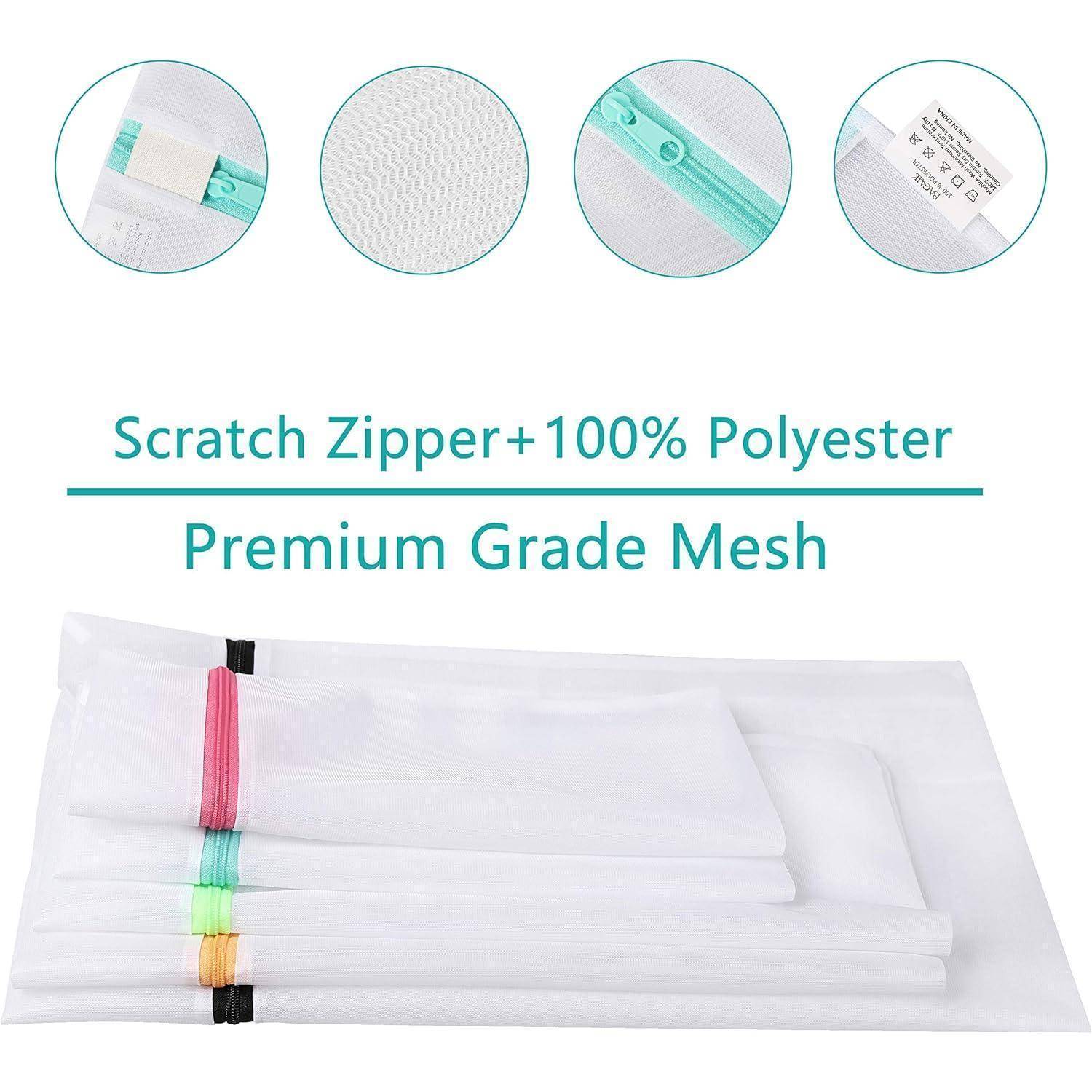 Wäschesäcke Mesh Waschmaschine 7 Set 1XL 2L 2M 2BH Weißes Netz