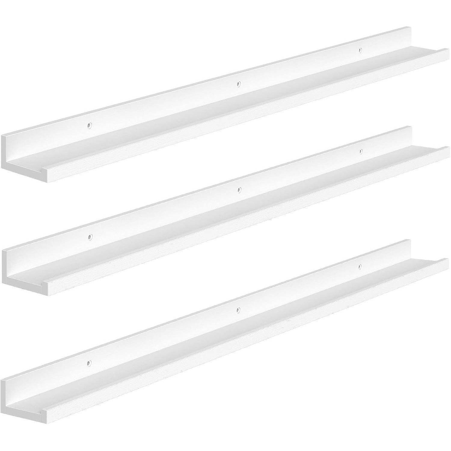 Wandregal 3er 90cm Hängeregal Regalbrett Bad Küche Büro Weiß