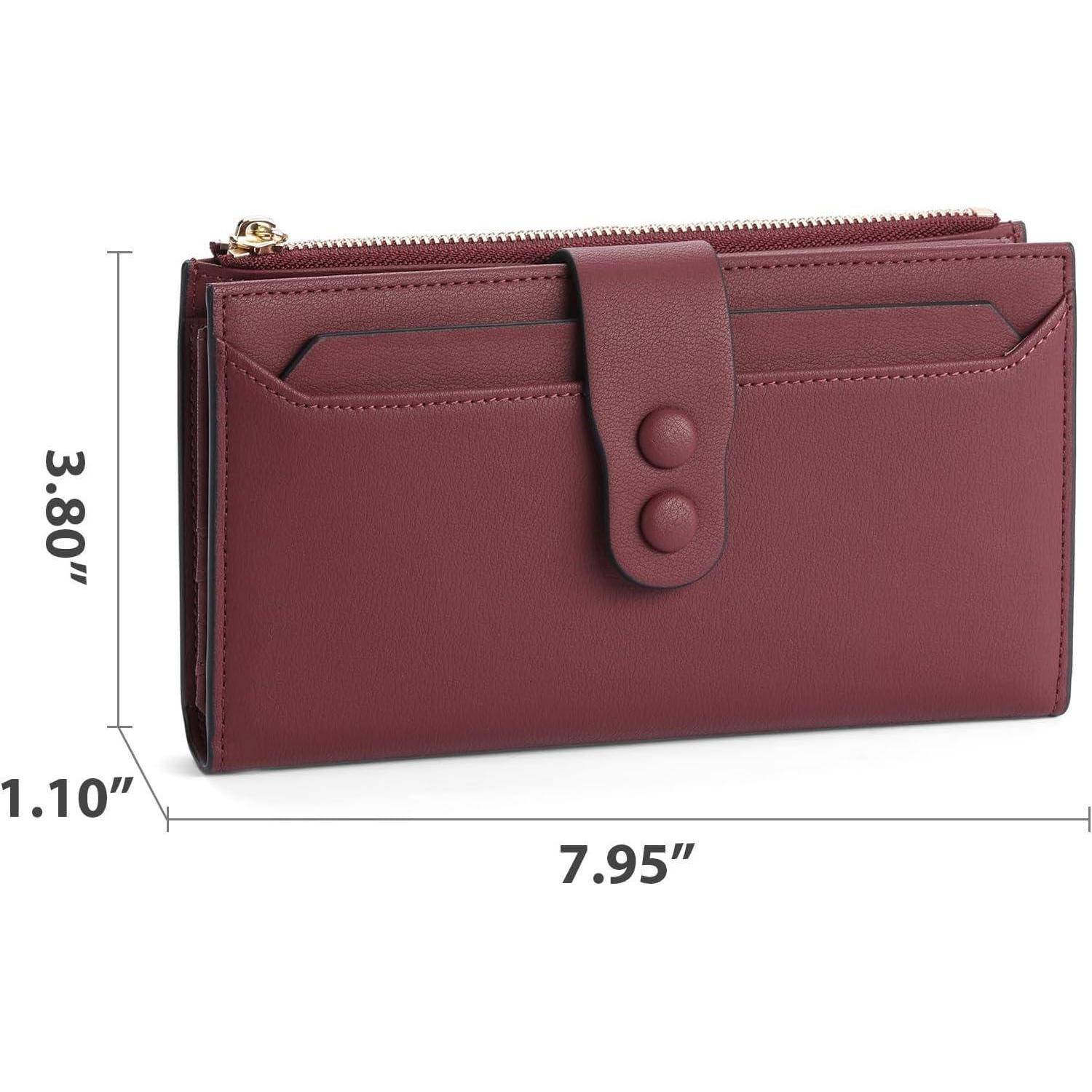 Portemonnaie Damen RFID Groß Kartenhalter Münztasche A-lila