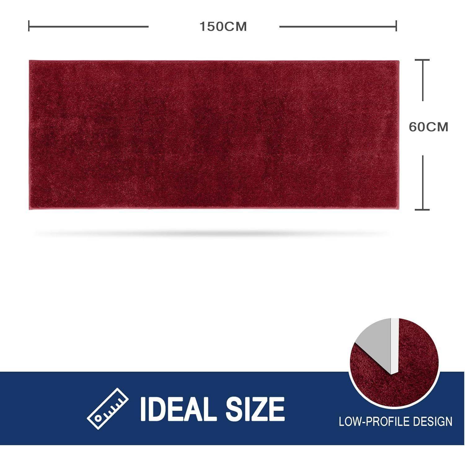 Schmutzfangmatte Sauberlaufmatte Fußmatte 60 x 150 cm (Rechteckig) Rot