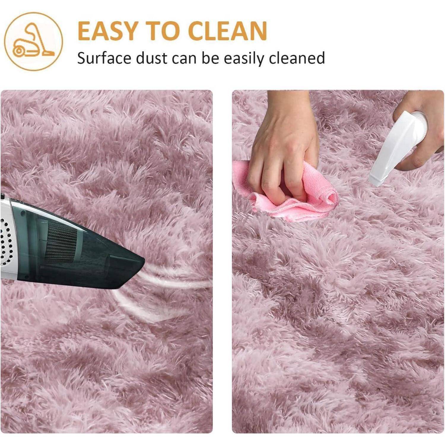 Hochflor Teppich Groß Weich 160x230 cm Flauschiger Waschbar für