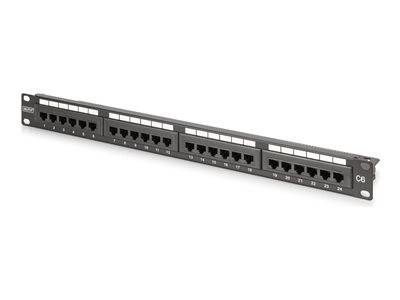 DIGITUS Patchpanel 1U 24-Port LSA Cat6 8P8C ungeschirmt Multimedia-Technik