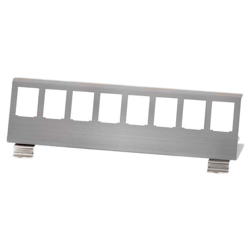LogiLink Hutschienenhalter für 8 Keystone Module, Edelstahl