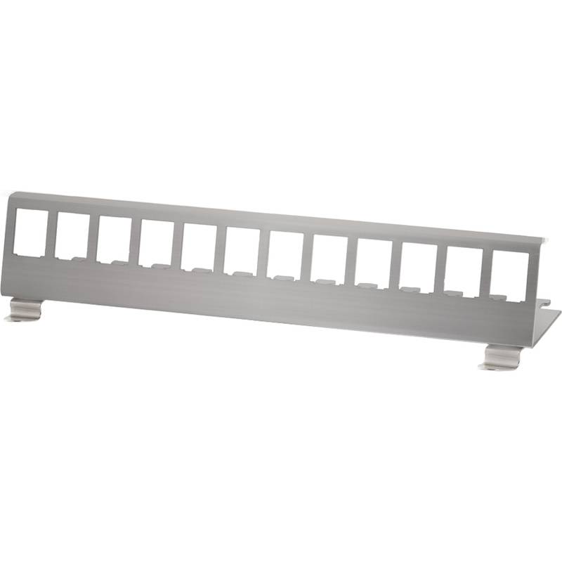 LogiLink Hutschienenhalter für 12 Keystone Module, Edelstahl