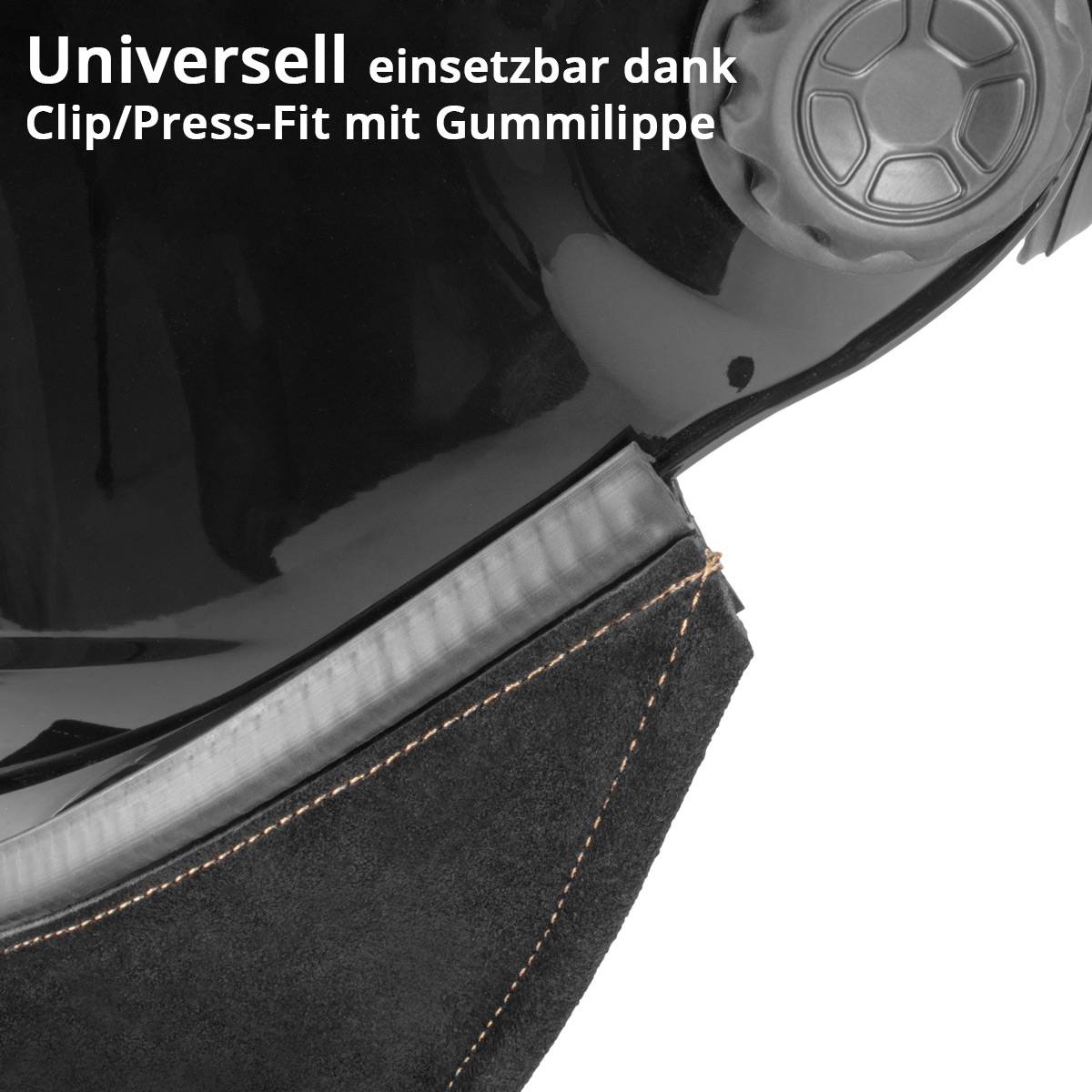 STAHLWERK Leder-Halsschutz und Brustschutz-Latz für Schweißhelme