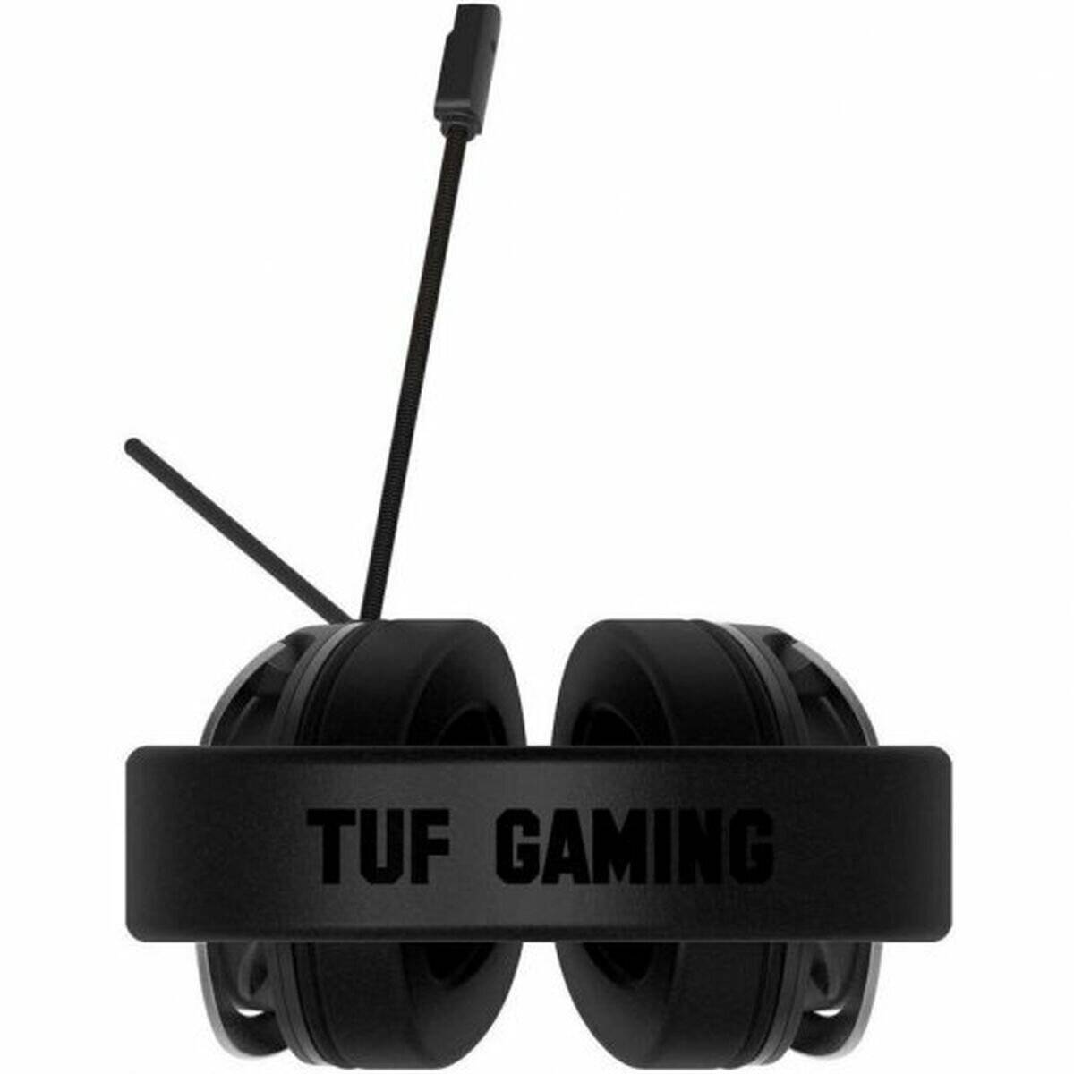 Ein schwarzes Gaming-Headset mit Mikrofon und dem Schriftzug 