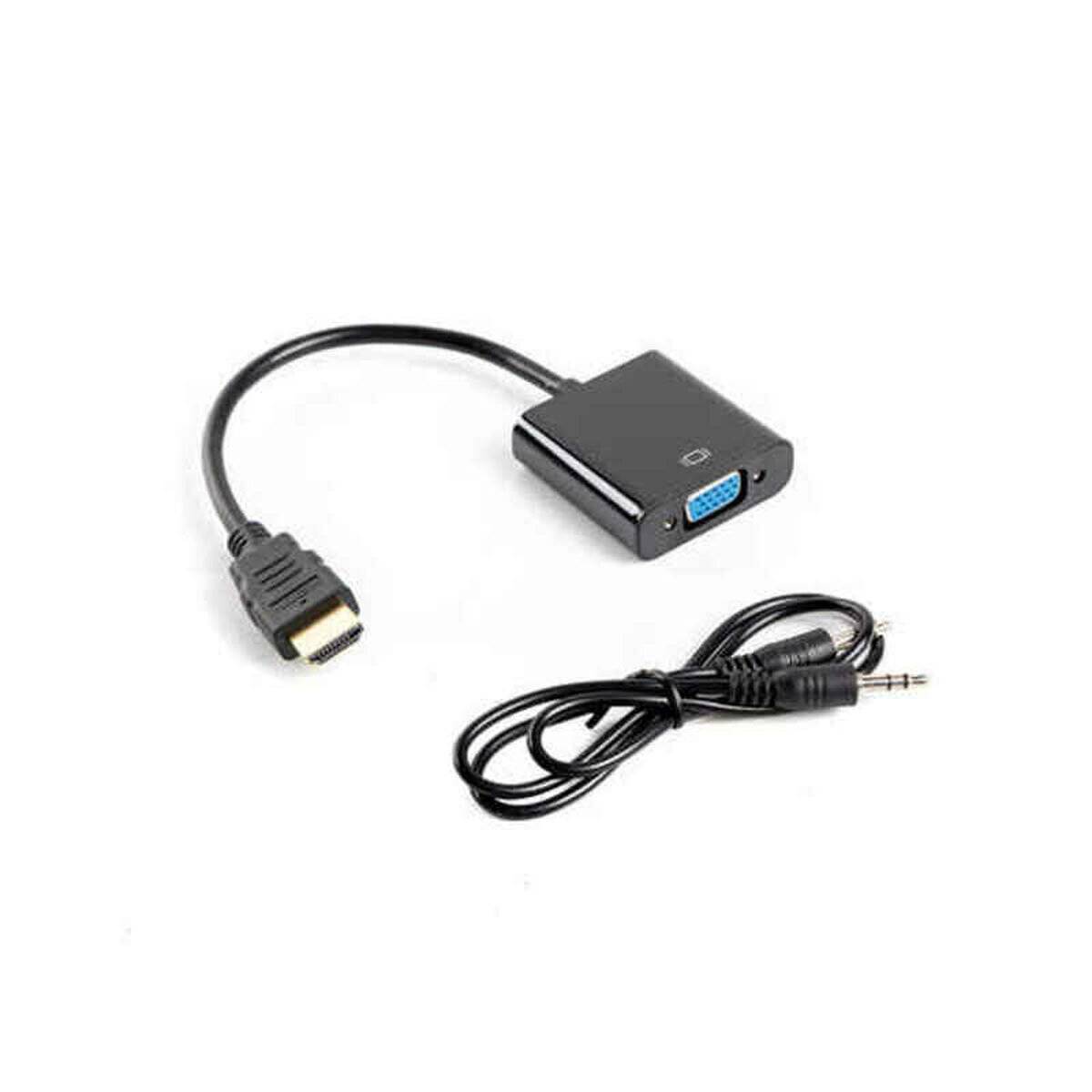 Lanberg Ad-0017-Bk Hdmi-A 1.4 Plug To Vga 15pol Socket Adapter + Jack