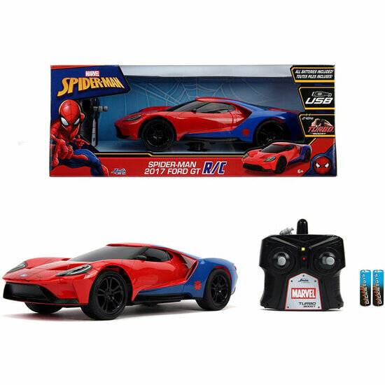 Jada Toys 253226002 - Marvel Spiderman RC 2017 Ford GT, 1:16