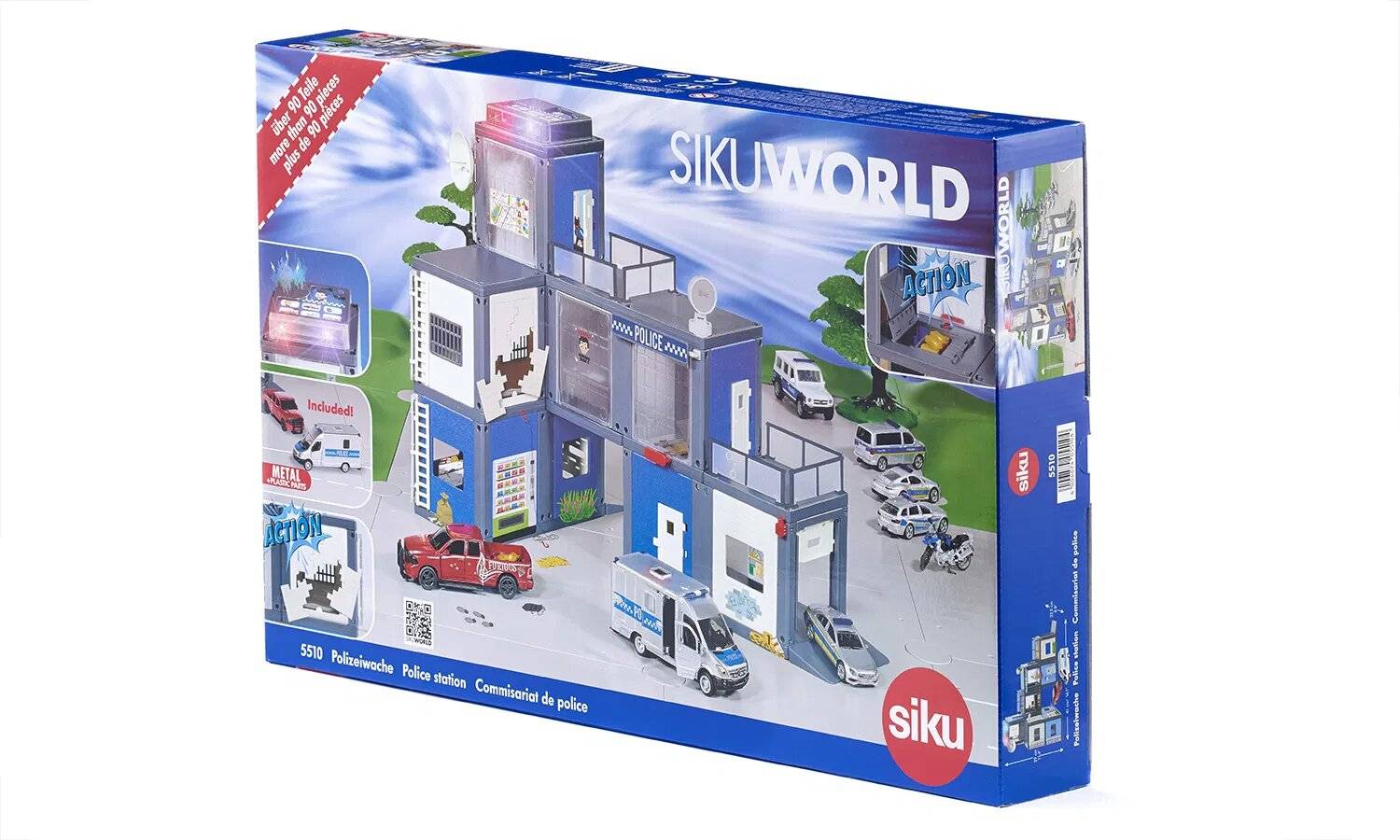 SIKU WORLD Polizeistation, Modellfahrzeug (Inkl. Zwei Fahrzeuge)