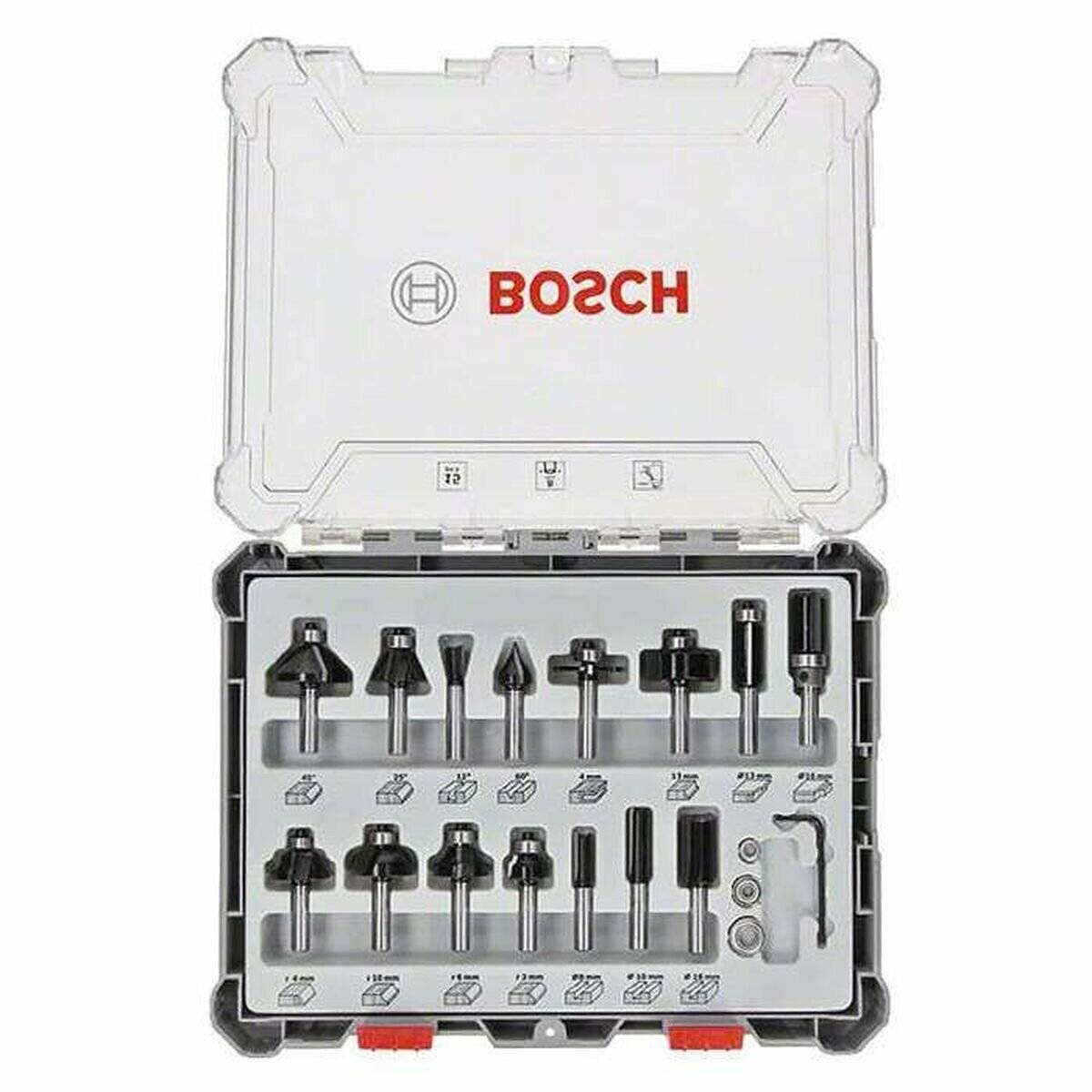 Bosch FrÃ ¤ ser-Set, 15-teilig (8mm-Schaft)