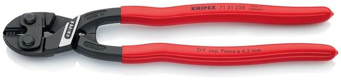 Roter isolierter Zangenstiel mit sichtbarer Marke 'Knipex'.