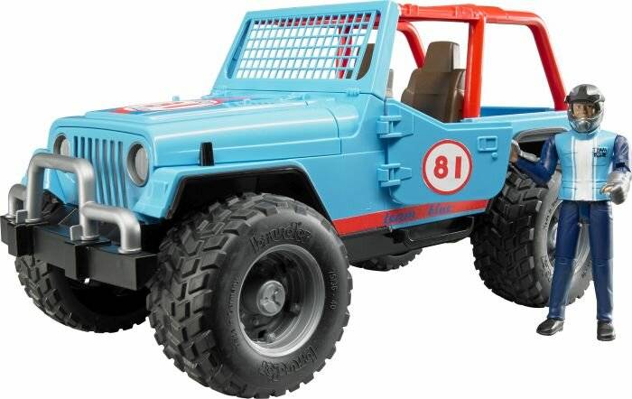 bruder Jeep Cross Country Racer mit Rennfahrer, Modellfahrzeug (blau)
