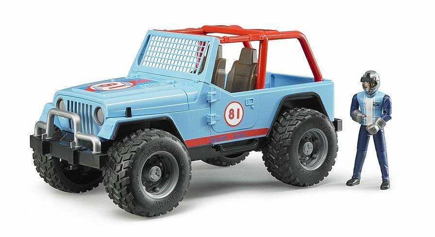bruder Jeep Cross Country Racer mit Rennfahrer, Modellfahrzeug (blau)