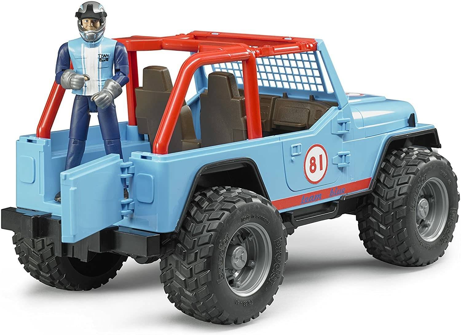 bruder Jeep Cross Country Racer mit Rennfahrer, Modellfahrzeug (blau)