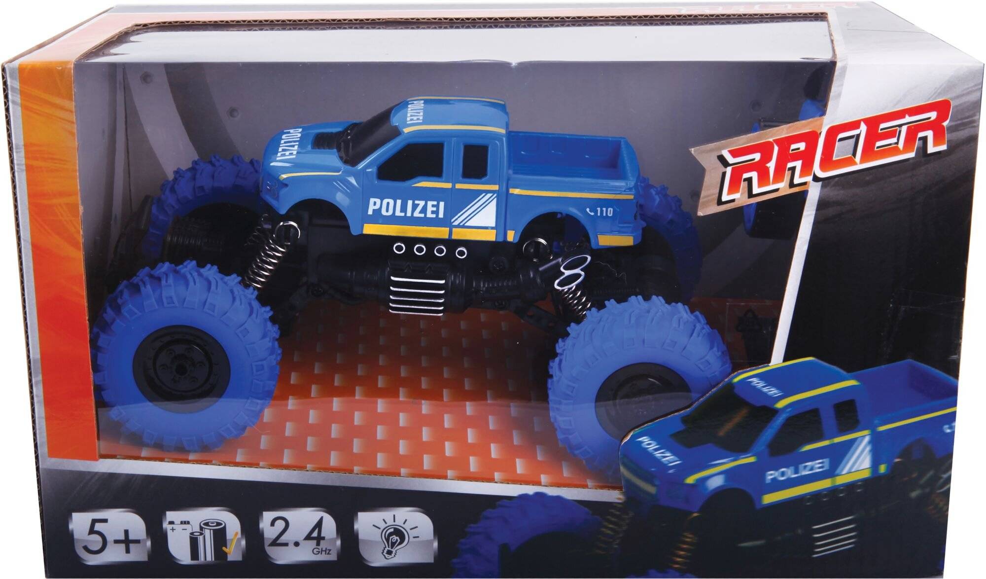 Blauer Spielzeug-Monstertruck mit 