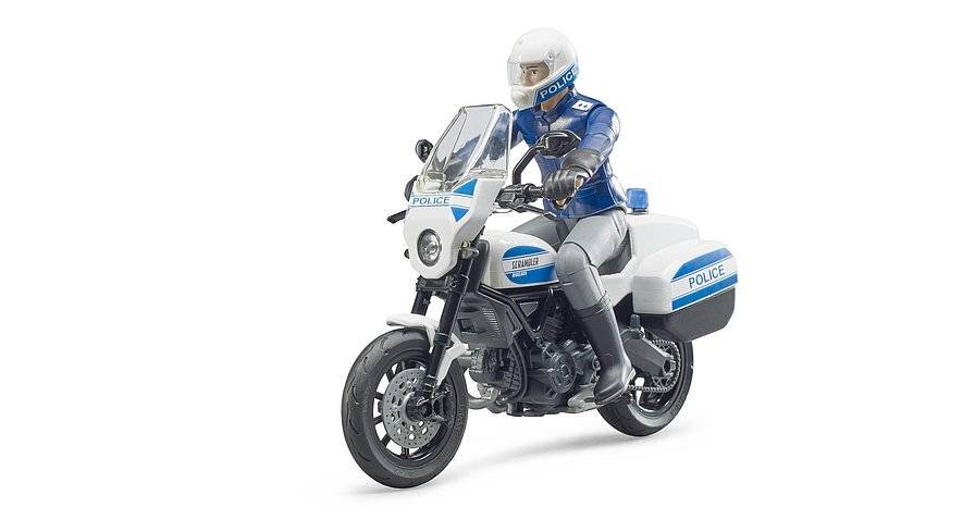 bruder bworld Scrambler Ducati Polizeimotorrad, Modellfahrzeug