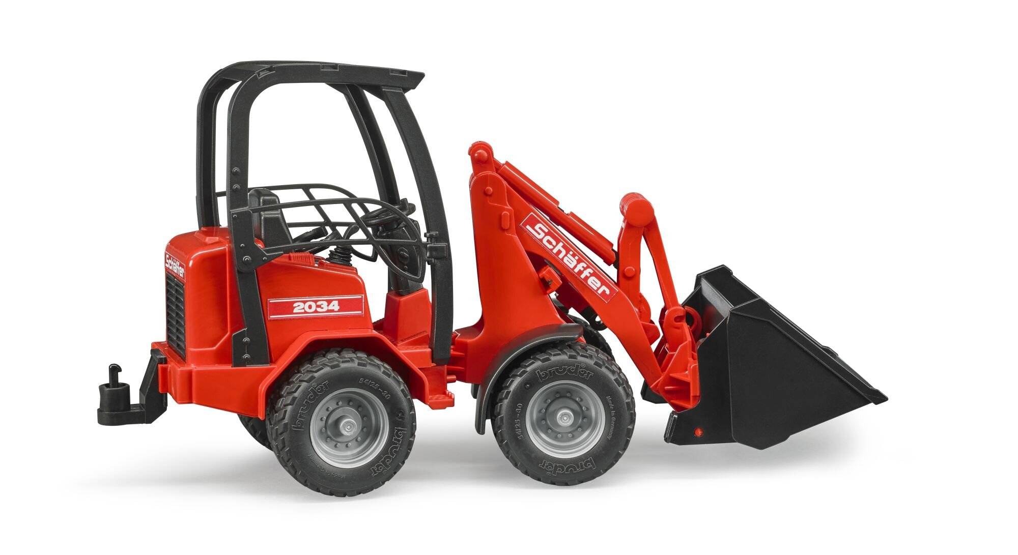 bruder SchÃ ¤ ffer Hoflader 2034, Modellfahrzeug (rot/schwarz)
