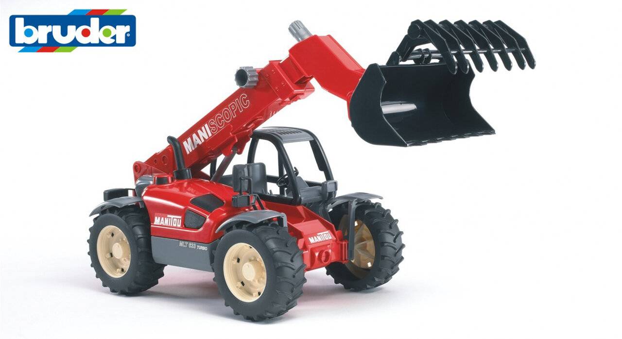 bruder Manitou Teleskoplader MLT 633, Modellfahrzeug (rot/grau)
