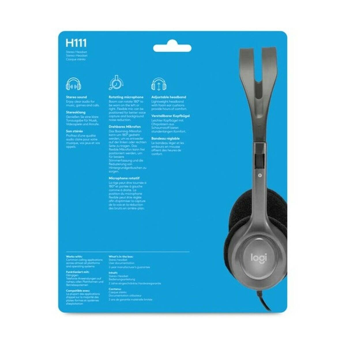 Logitech Headset H111 3,5mm (981-000593) (981000593)