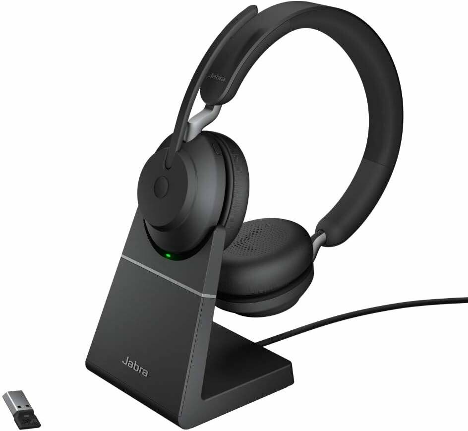 Jabra Headset, m.Station, Evolve2 65 UC, Stereo, USB A, Bluet.5.0, schwarz