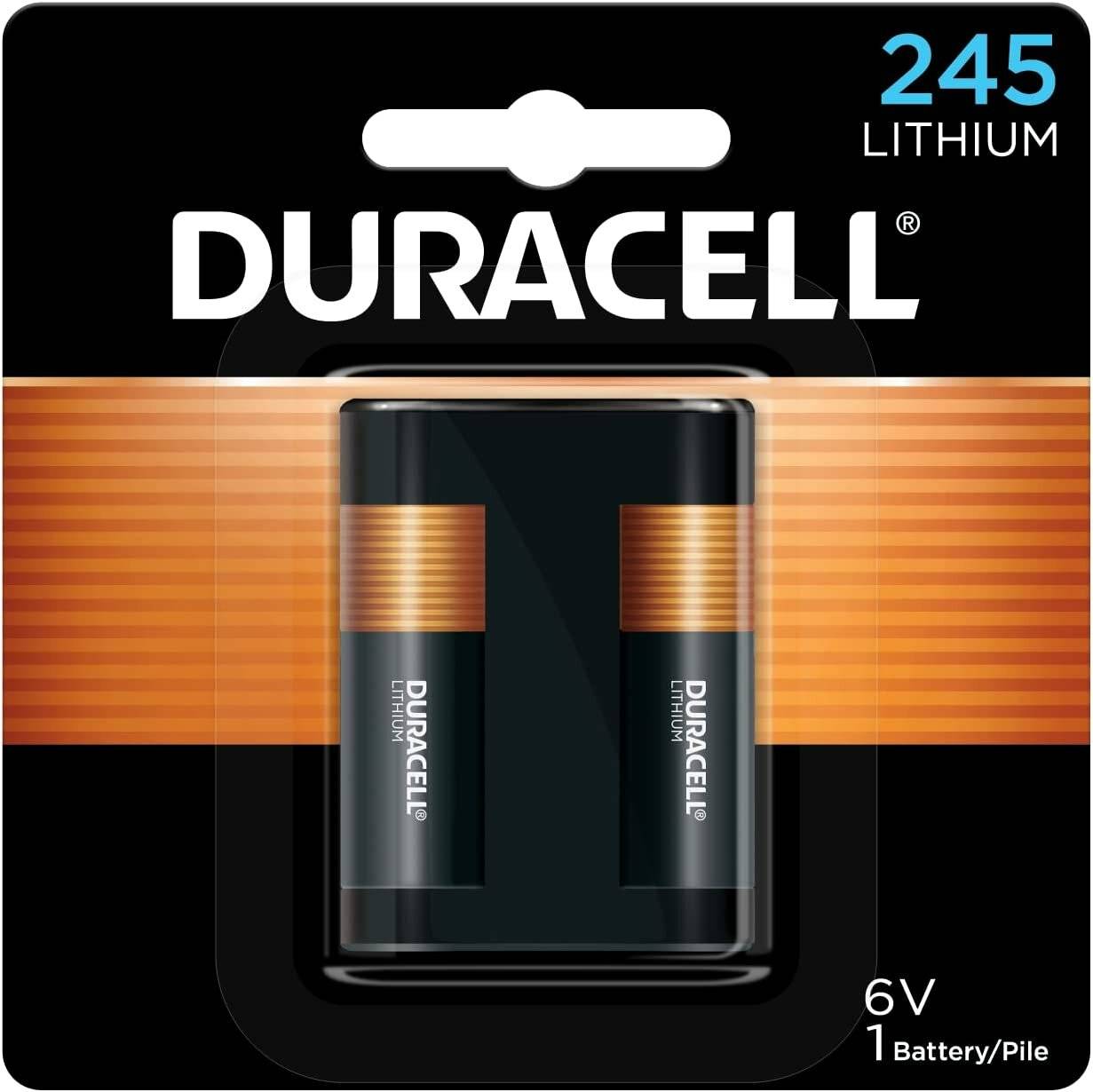 Duracell 245 Lithium-Batterie, 6V, 1er-Pack.