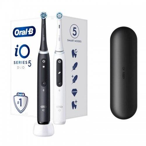 Electric toothbrush iO Series 5 Matt Black + Quite White Duo Pack