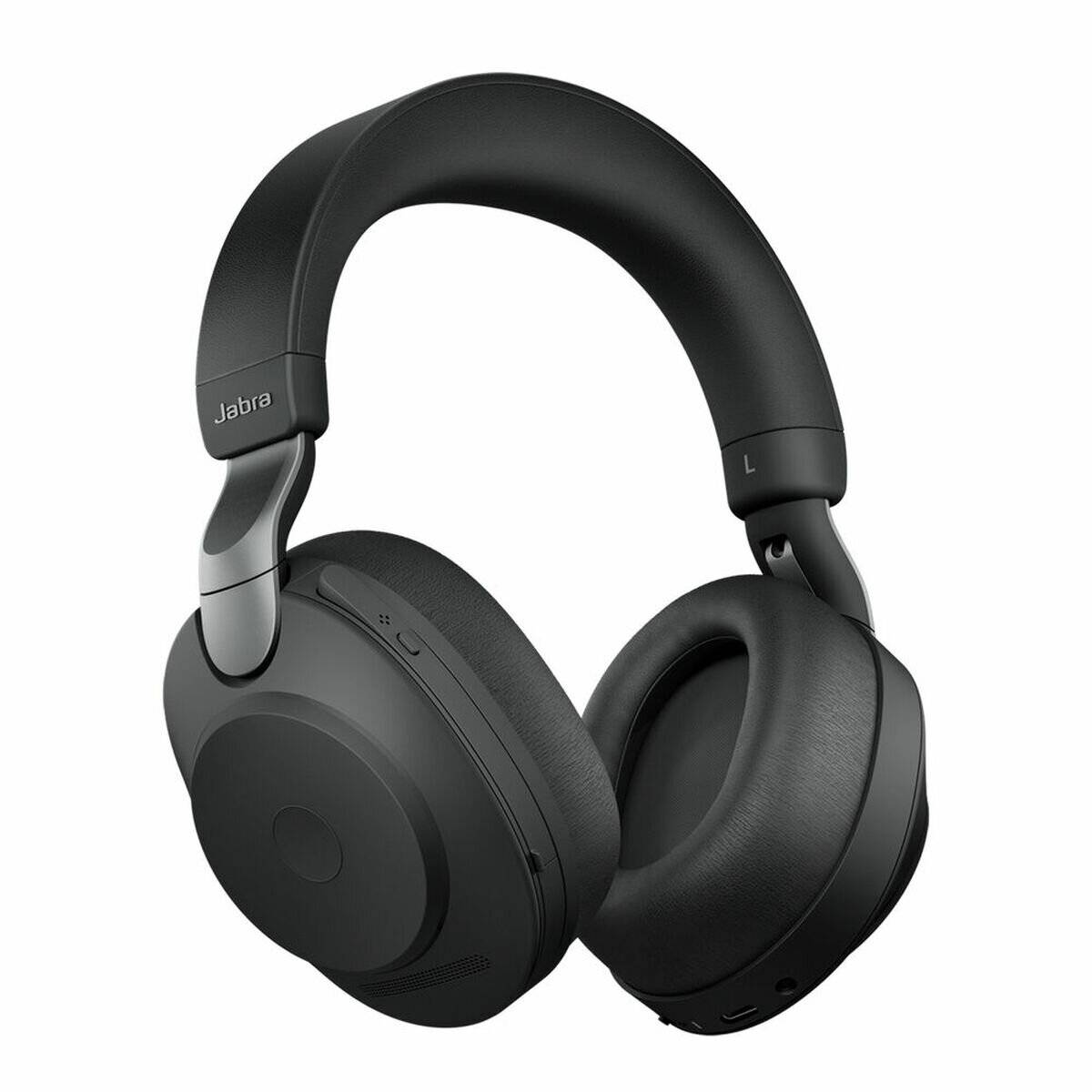 Schwarze kabellose Over-Ear-Kopfhörer mit gepolsterten Ohrmuscheln und einem flexiblen Kopfbügel, entwickelt für Komfort und klaren Klang.