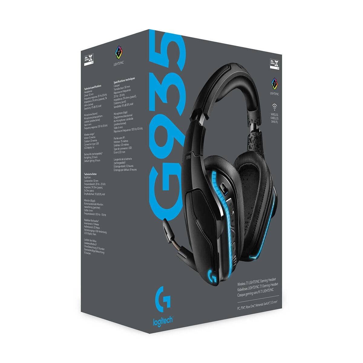 logitech G935 Wireless-Headset schwarz