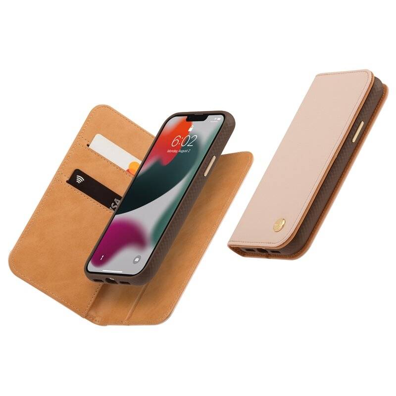 Moshi Overture Case with Detachable Magnetic Wallet for iPhone 13 Pro Max (SnapTo) - Luna Pink