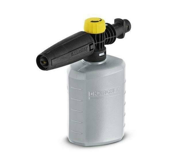 Kärcher FJ 6 Schaumdüse (Behältervolumen: 0,6 l, manuell regulierbarer Reinigungsmittelverbrauch, transparenter Behälter, kompatibel für alle Hoc