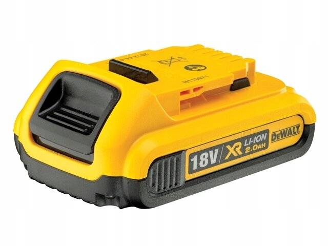 Gelbe DeWalt 18V XR Li-Ionen 2.0Ah wiederaufladbare Batterie