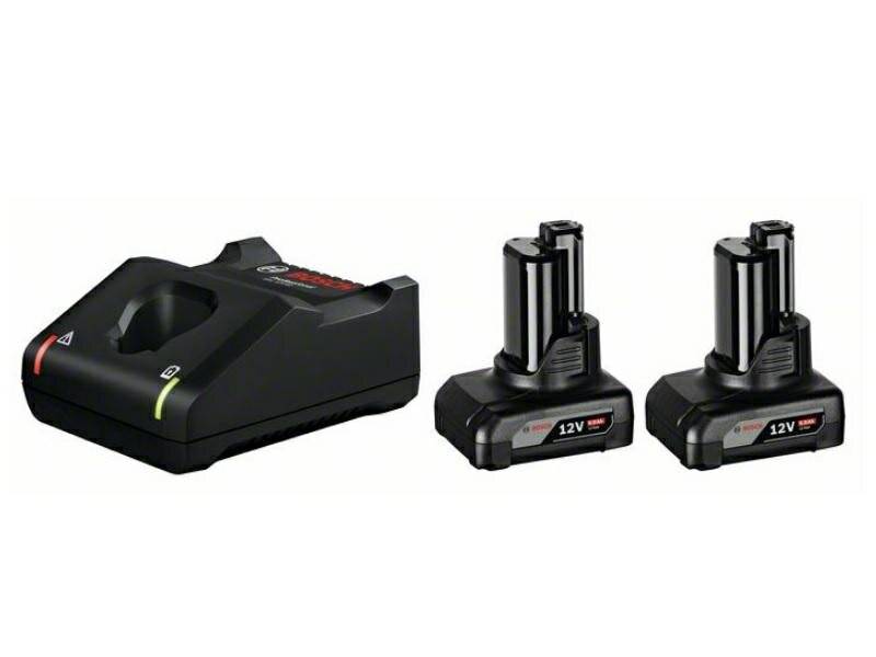Bosch Starter-Set 12V (2x GBA 12V 6.0Ah + GAL 12V-40 Professional), LadegerÃ ¤ t (schwarz, 2x Akku + LadegerÃ ¤ t)