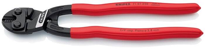 Rotgriffige Werkzeuge mit sichtbarer, aber teilweise verdeckter Aufschrift 'KNIPEX' und 'Cr-V'.
