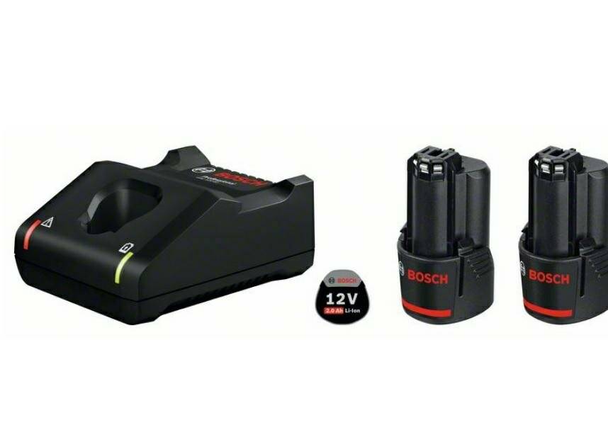 Bosch Starter-Set 12V (2x GBA 12V 2.0Ah + GAL 12V-40 Professional) (schwarz, 2x Akku + LadegerÃ ¤ t)