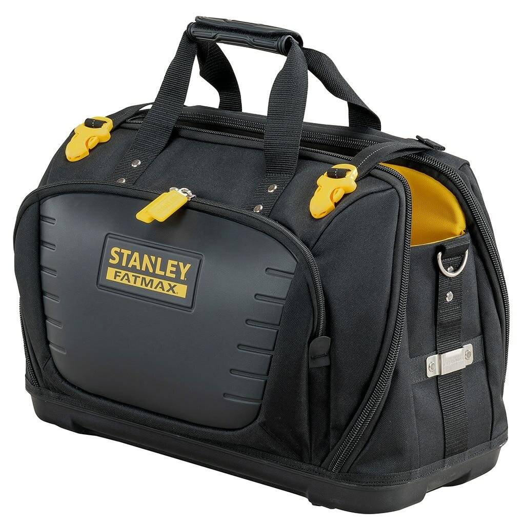 Stanley Fatmax Quick Access Werkzeugtasche FMST1-80147 (mit 4 Fächern, 2 davon mit Reißverschlüssen, aus 600 x 600 Denier Nylon, mit Kunststoffbode
