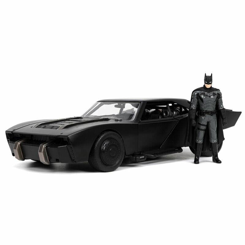 DC Comics Der Batman Batmovil Metall Auto + Batman Figur Set