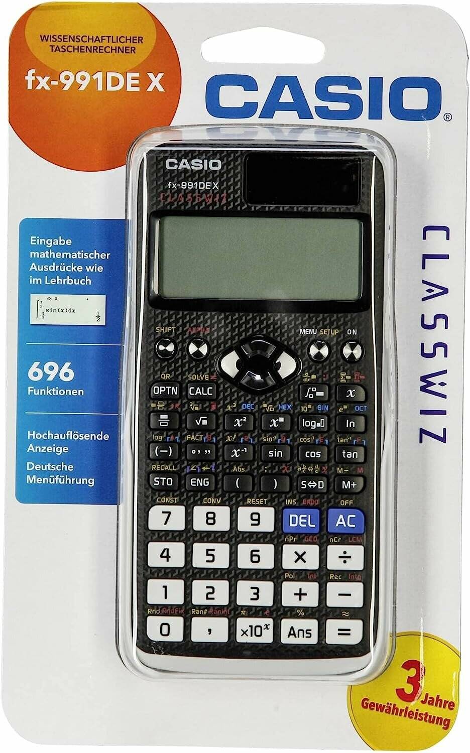 Taschenrechner FX-991DEX Schulrechner Gehäuse weiß