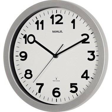 Wanduhr Maulstep silber 35mmD Funkuhr