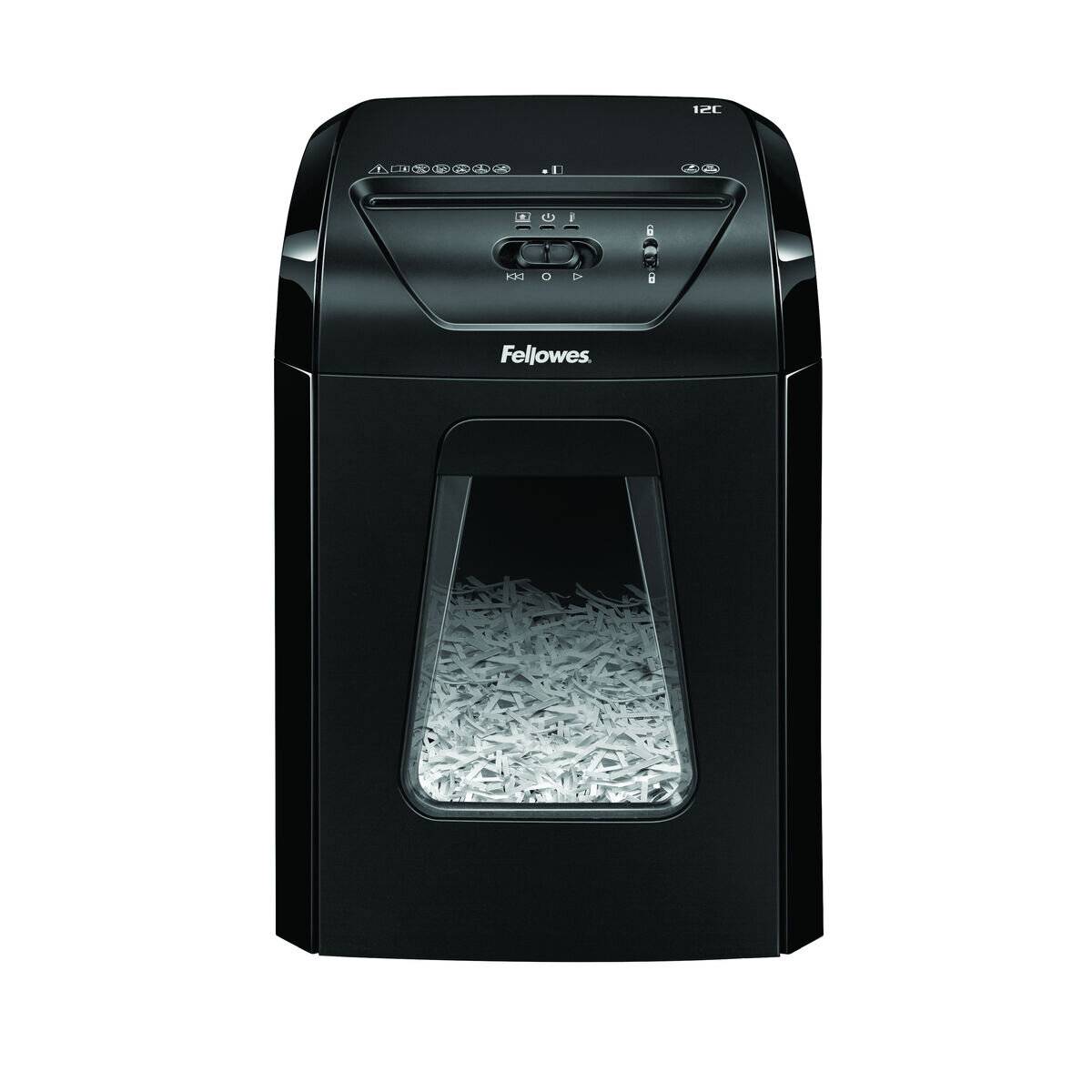 Fellowes Aktenvernichter Powershred 12C Partikelschnitt 12 Bl. (70 g/m²) schwarz
