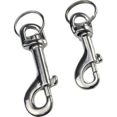 WEDO Karabinerhaken 262499 65mm + 75mm 2 T) Karabinerhaken Metall silber 2