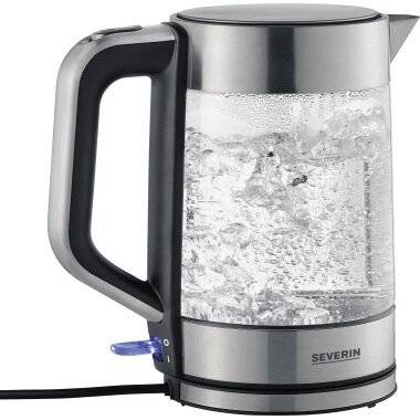 Glas-Wasserkocher WK 3420 (edelstahl (gebürstet)/schwarz, 1,7 Liter)