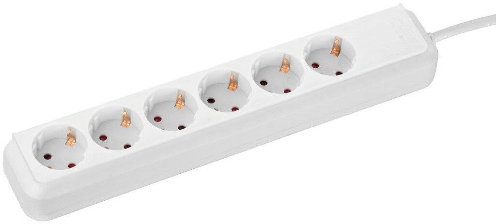 Brennenstuhl Eco-Line Steckdosenleiste 6-fach (weiÃ, 1,5 Meter)