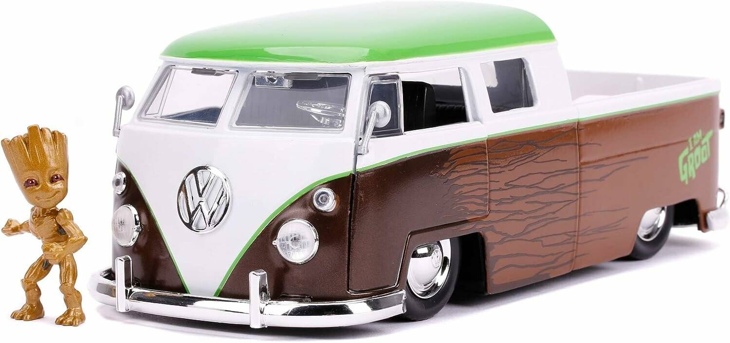 Jada Toys 253225013 - Marvel Guardians of the Galaxy 1962 VW Bus 1, 1:24 - Modellauto