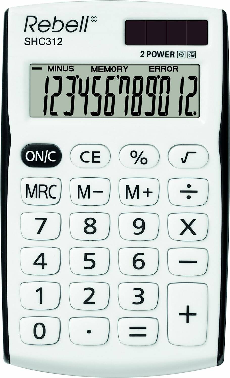 Rebell SHC312 BK Taschenrechner weiß/schwarz