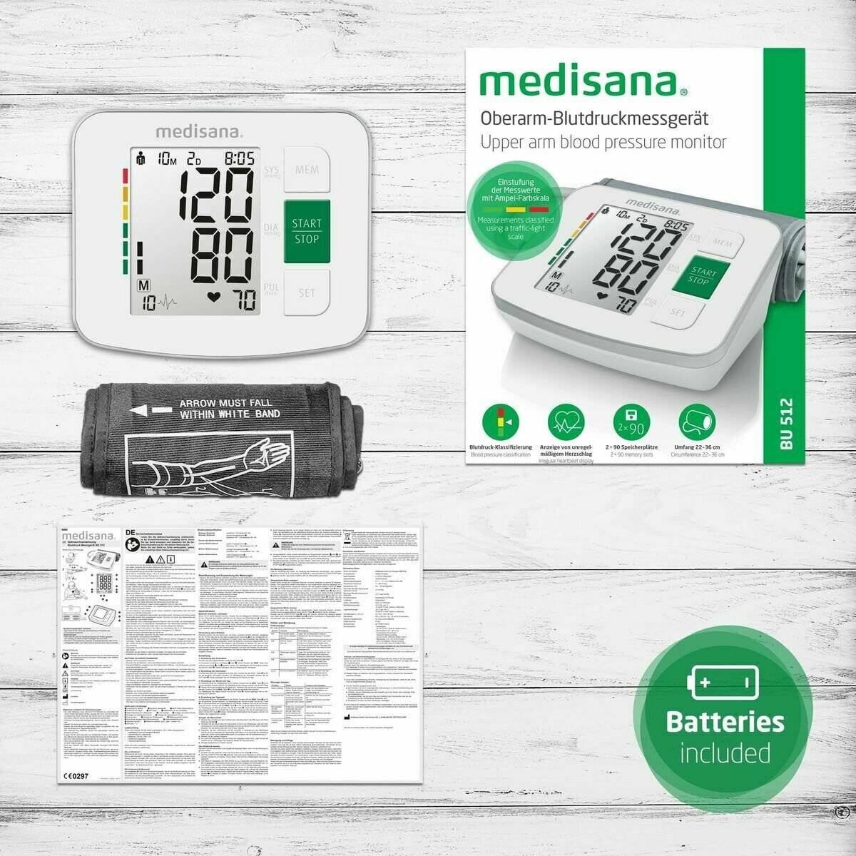 medisana BU 512 Oberarm-Blutdruckmessgerät